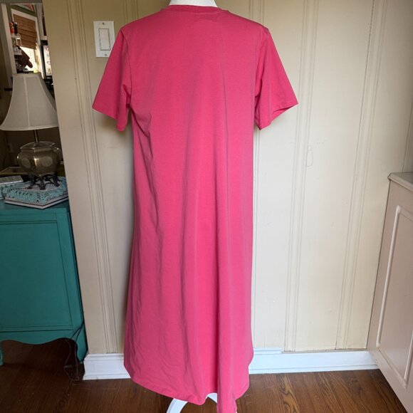 Uniqlo Airism Cotton Tee Dress Pink NWT - Picture 4 of 6